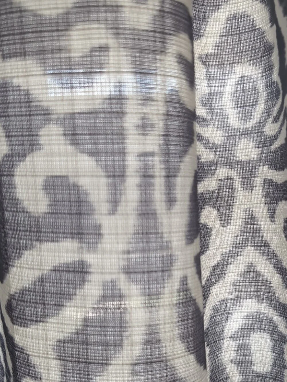 Mainstays Gray Sheer Patterned Window Panels